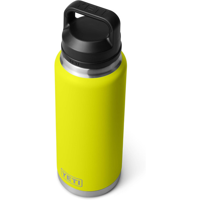 YETI Rambler 36 oz Chug Cap Bottle - Vacuum Insulated Stainless Steel, Firefly Yellow