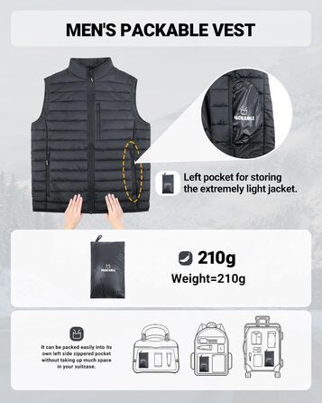 Чоловіча степкова жилетка Outdoor Ventures - Dark Grau, XXL | Легка, для спорту, туризму, гольфу