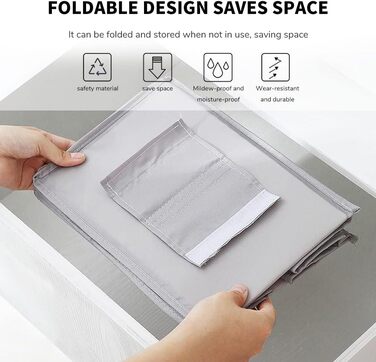 Настінна полиця-органайзер для шафи, 4 відділення, сітчасті кишені, сірий колір, 30x22.5x80 см