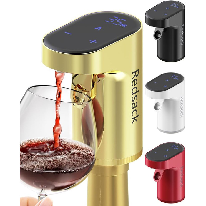 Electric Wine Decanter, Aerator, Dispenser, Pourer, Whisky Liqueur Pump, Funny, Unique, Birthday Gift, Men, Women, Mom, Dad, Boss, Brother, Husband (Gold)