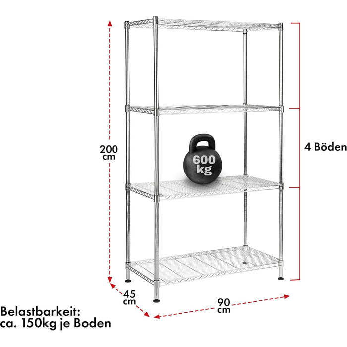 Casa Pura Heavy-Duty Storage Shelf - Decorative Wire Shelf - Metal Shelf