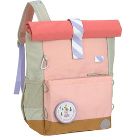 Дитячий рюкзак LÄSSIG з нагрудним ремінцем, 12 літрів, водонепроникний, Rolltop, зелено-блакитний