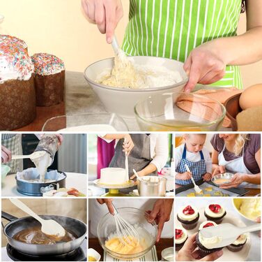 Набір кухонних аксесуарів Joyfair: 15 предметів з силікону, стійкий до нагрівання, антипригарний, для посуду, з тримачем, придатний для миття в посудомийній машині