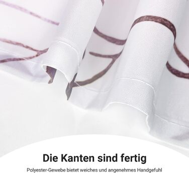 Штора для душу 240x200 см коричнева з квітами, антигрибкова, водовідштовхувальна, поліестер, з кільцями для ванної кімнати