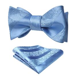 Чоловічий нагрудний хустинка HISDERN з візерунком пає, жаккард, для весілля, свята, самостійне зав'язування, блакитний