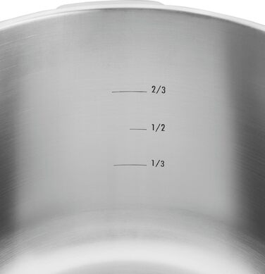 Скороварка Zwilling EcoQuick II, 6 л, 22 см, нержавіюча сталь, для всіх типів плит включаючи індукційні, срібляста