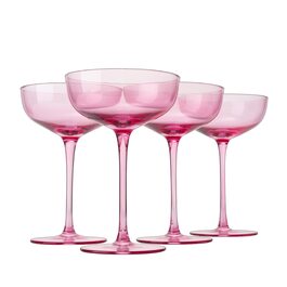 Набір келихів для шампанського та коктейлів Martini 200 мл (4 шт) рожевого кольору - ідеальний подарунок на День Святого Валентина