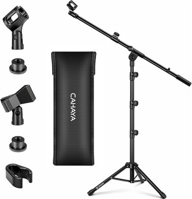 Стійка для мікрофона Cahaya CY0239: металева, портативна, з чохлом для вокалу, виступів, весіль та вулиці