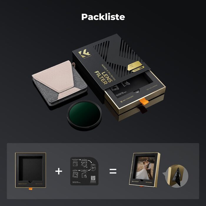 Фільтр K&F Concept 82mm 2-в-1: поляризаційний та True Color, з покриттям Nano-Xcel PRO