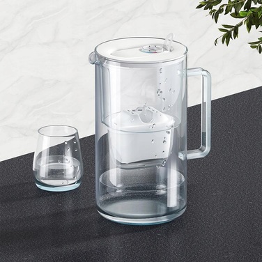 Скляний фільтр-кувшин Aquaphor Glass, білий + 4 фільтри Maxfor (1+3)