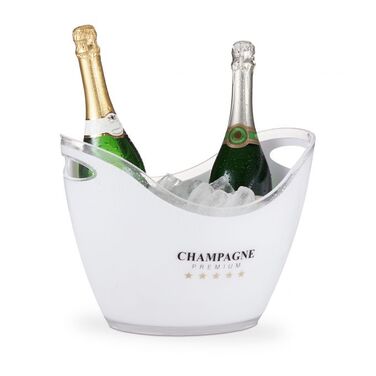 Relaxdays Champagne Cooler, 6L, White
