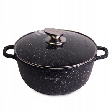Каструля Kamille з мармуровим покриттям та кришкою, 2.3 л