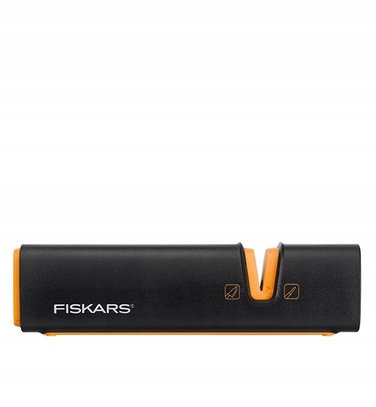 Набір ножів Fiskars Functional Form (5 предметів) у чорному підставці-блоці + точилка, 1057554