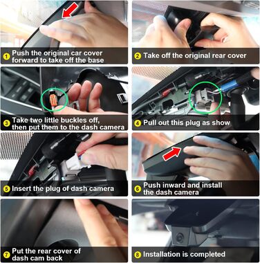 Автомобільний відеореєстратор Fitcamx 4K для Toyota RAV4 2022-2025 (Gen5), OEM стиль, 2160P, WiFi, G-сенсор, Plug&Play, 64GB карта пам'яті, фронтальна камера