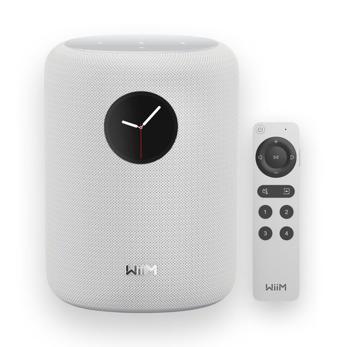 WiiM Sound Smart Speaker: Бездротова колонка Hi-Res 24/192, Wi-Fi 6E, Bluetooth 5.3, AI RoomFit, 100W, білий