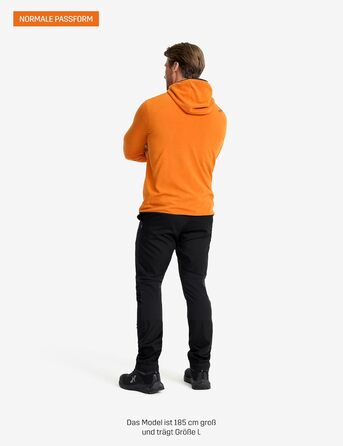 Флісова худі RevolutionRace Hiker для чоловіків, легка та еластична, чорна (XL, Desert sun)