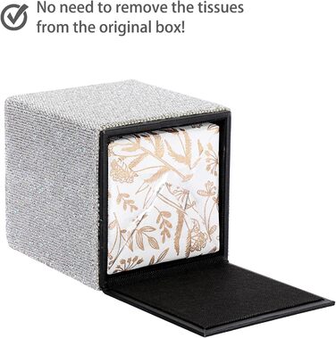 Квадратний тримач для серветок BTSKY з блискітками, декоративна кришка з діамантами та стразами, кубічний диспенсер для дому, ванної кімнати, туалетного столика