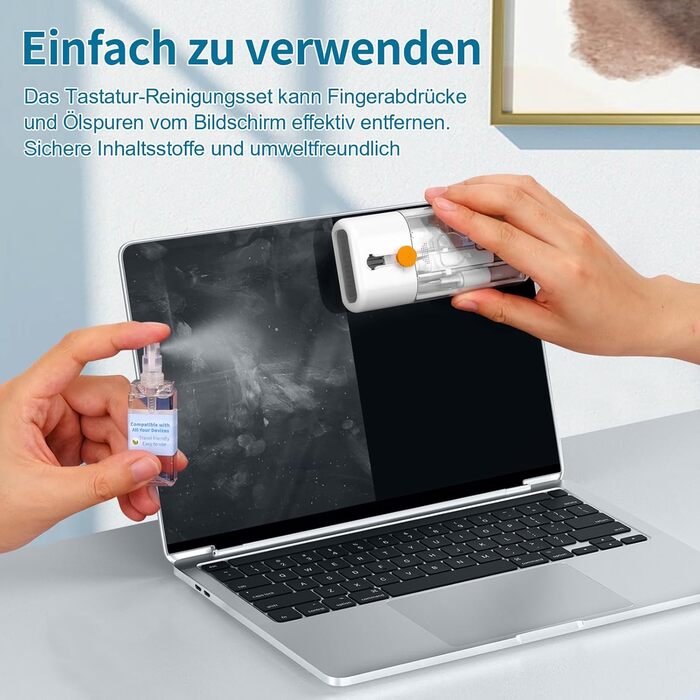 Набір для чищення клавіатури 12 в 1: очищувач екрану, щітка, для iPhone, MacBook, PC, камери