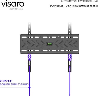 Настінне кріплення для телевізора Visaro WMF75 43-75 дюймів, LED/LCD/OLED, VESA 400x400, до 45 кг