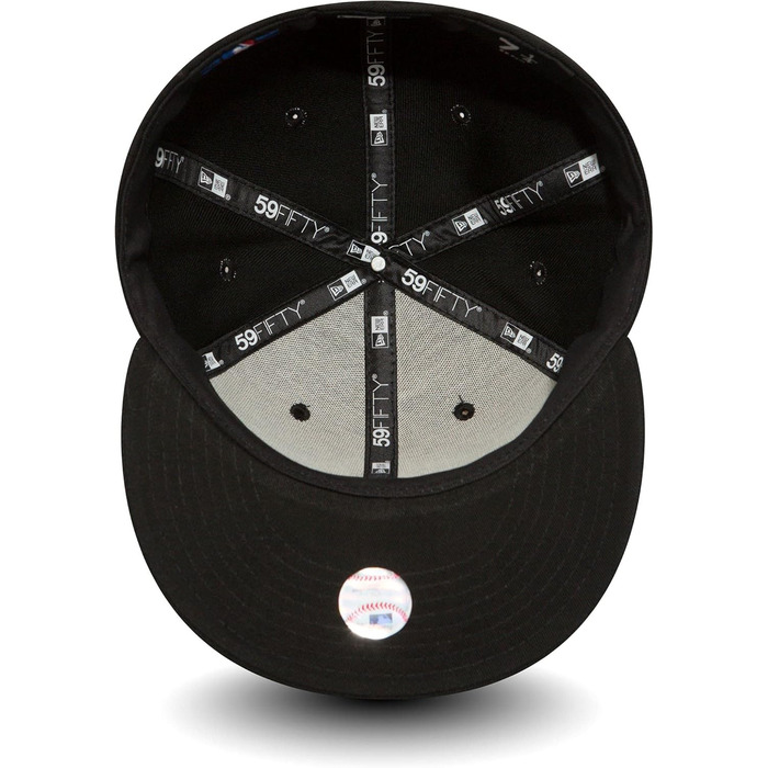 Кепка New Era 59Fifty MLB NBA з логотипом NY Yankees, чорно-біла, фіксований козирок