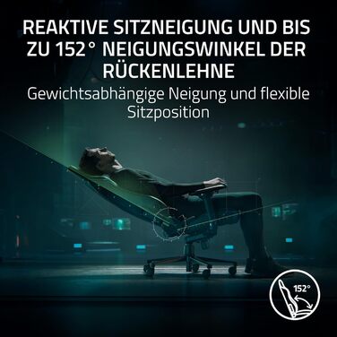 Ігрове крісло Razer Iskur V2 з адаптивною поперековою підтримкою, екологічною EPU-еко-шкірою, 4D-підлокітниками, зелений