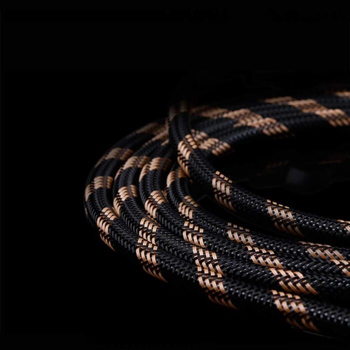 Акустичні кабелі SKW для колонок Hi-Fi, пара (2 шт.), 1.5м, з роз'ємами «банан», позолочені конектори, нейлонове обплетення