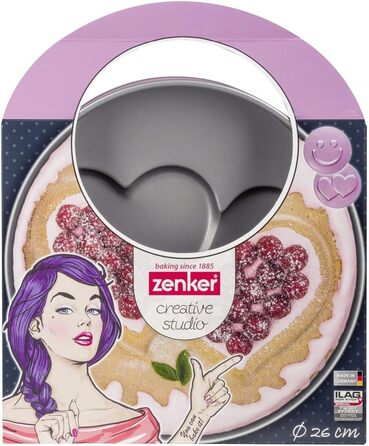 Форма для випічки Zenker Backform, серцеподібна, з антипригарним покриттям, рожева, 1 шт.