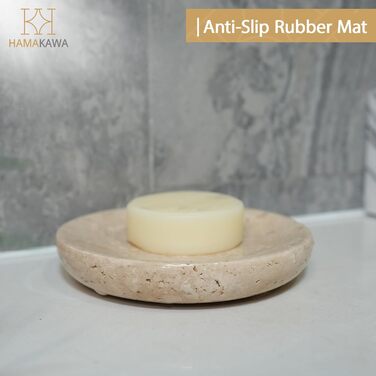 Миска для мила Naturmarmor, темно-коричнева прямокутна, 12x9 см, з натурального каменю, для ванної кімнати та кухні