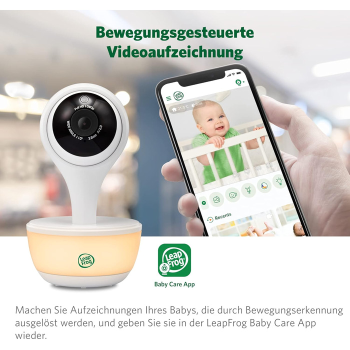 Відеоняня LeapFrog LF2513 без Wi-Fi, IPS LCD екран 2.8 дюйма, поворот та нахил, нічне бачення, 300 метрів, датчик температури, до 12 годин роботи, LF2513 2.8' Video (LF815HD 5' Video)