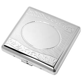 Класичний металевий футляр для сигарет і кредитних карток RFID, 85 мм, 18-20 шт., унісекс, сріблястий