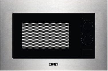 Вбудована мікрохвильова піч Zanussi ZMSN5SX, 17 л, 700 Вт, вбудована, чорний/нержавіюча сталь