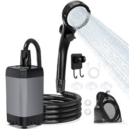 Портативна душова кабіна ShinePick для кемпінгу, 3000 mAh, LED-дисплей, 3 режими, водонепроникна IPX7, для кемпінгу, відпочинку на природі, авто та тварин