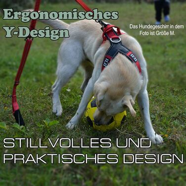 Нашийник для собак III Y - міцний, елегантний та комфортний. Унікальний дизайн для середніх та великих собак. Червоний, L