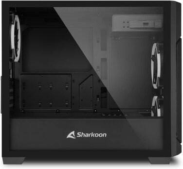 Корпус для ПК Sharkoon V1000 RGB Micro Tower, Micro-ATX, чорний
