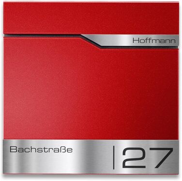 Поштовий ящик Metzler® з газетницею та іменним шильдиком з нержавіючої сталі V2A, стійкий до корозії, сучасний дизайн, 10 років гарантії на запчастини, монтаж та аксесуари Siebert (з оглядовим вікном, колір за RAL)