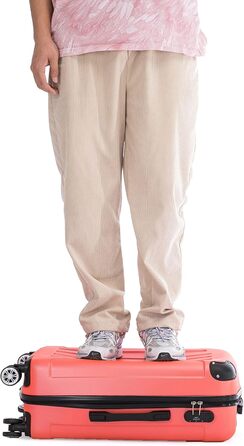 Чемодан Flexot® F-2045, 3-секційний набір, ручна поклажа, валіза на колесах, ручна поклажа, валіза-набір, валіза з твердим корпусом (L, неоново-помаранчевий)