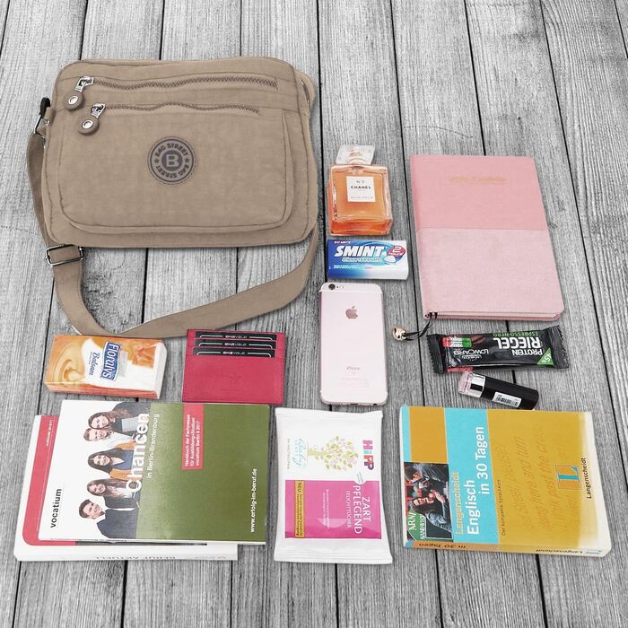 Сумка жіноча через плече ekavale Kleine Schultertasche - нейлон, водонепроникна, для дівчаток, повсякденна (Сірий)