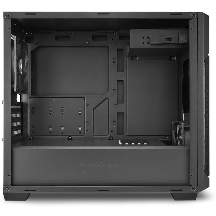 Корпус для ПК Sharkoon V1000 RGB Micro Tower, Micro-ATX, чорний (без вікна)