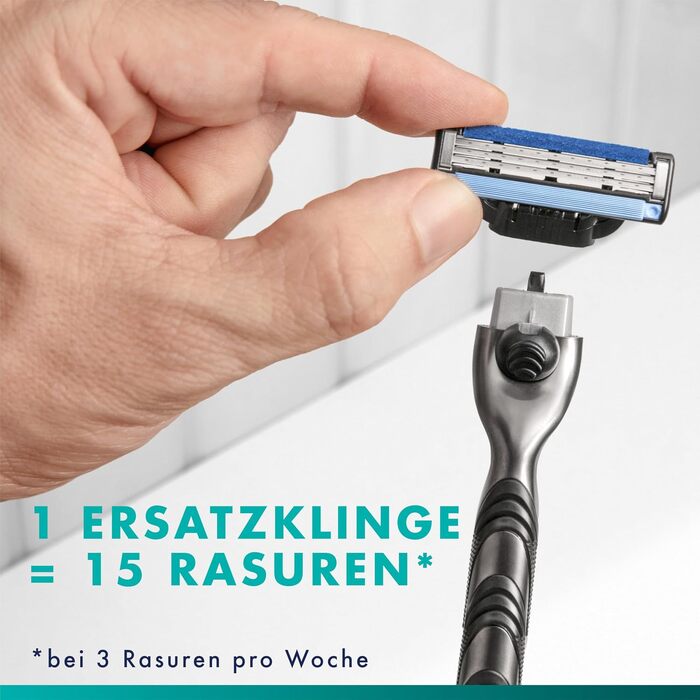 Смінні леза для чоловічої бритви Gillette Mach 3 Original, сині, 28 шт