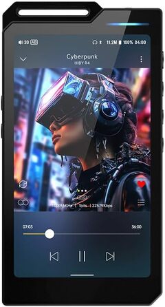 HiBy R4: Android-MP3-плеєр з Bluetooth, Wi-Fi, 4DAC, 32 ГБ, чорний