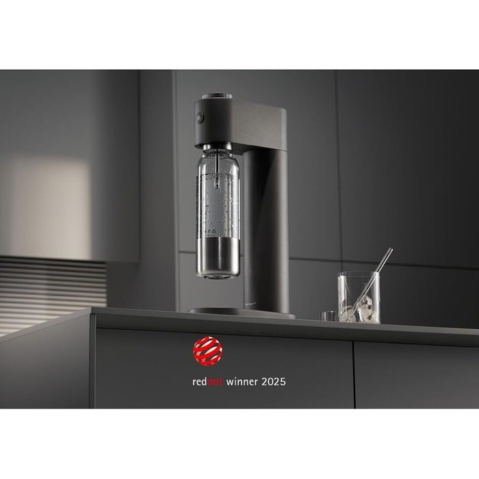 WMF Element One: Автоматичний содовий апарат з нержавіючої сталі, 3 рівні газування, чорний лава