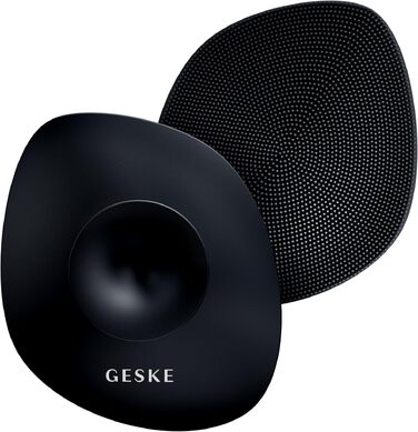 Електрична щітка для тіла GESKE Body Brush 4 в 1, силіконова щітка для глибокого очищення та масажу тіла, ергономічний дизайн, чорна