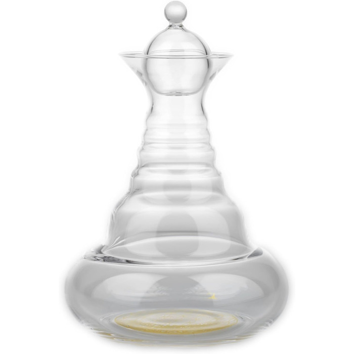 Golden Aladdin Carafe, 1.3 l, by Nature's Design, Transparent, Gold, 28 cm