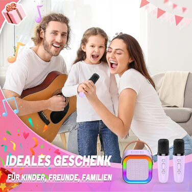 Караоке-мікрофон для дітей Dislocati 3-12 років з Bluetooth та LED-підсвіткою, фіолетовий. Портативна музична іграшка для вечірок