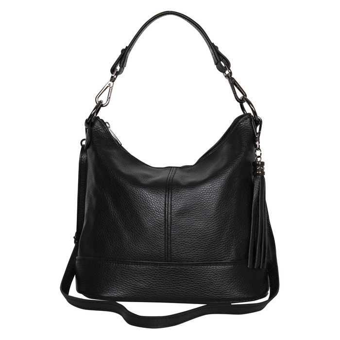 Сумка жіноча AmbraModa GLX09 шкіряна чорна через плече