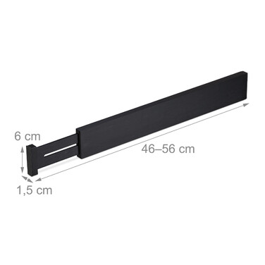 Relaxdays 4-Piece Drawer Dividers in Black