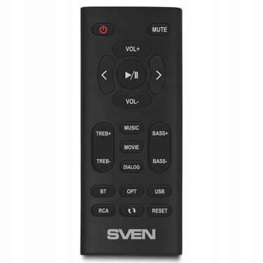 Bluetooth-колонка SVEN MC-5, оптичний вхід, пульт ДК, потужність 50 Вт, чорна