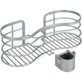 Metaltex Viva Shower Caddy Shower Shelf, Metal, Stainless Steel Look, 17 x 30 x 12 cm