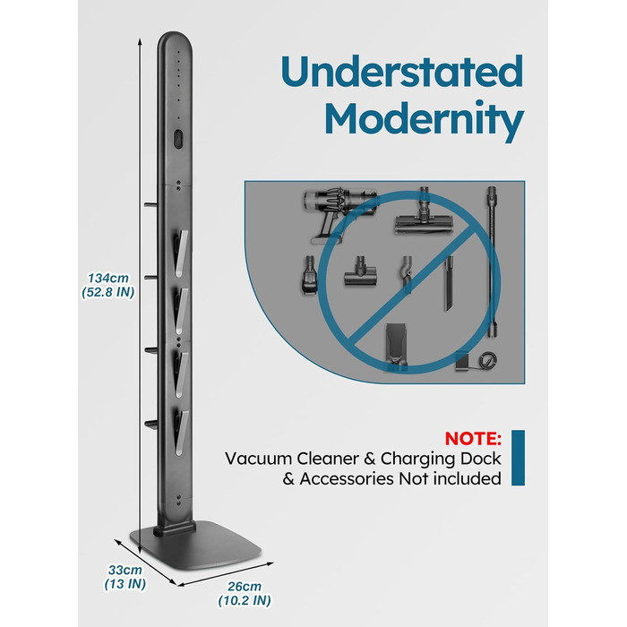Підставка для пилососа JUPELI, сумісна з V15, V11, DC30, DC31, DC34, DC35, DC58, DC59, DC62. Металева підставка для бездротового пилососа та аксесуарів