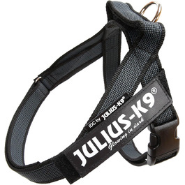 Шлейка Julius-K9 IDC® Color & Gray® чорно-сіра S / Mini